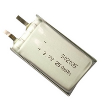 High Quality 502035 250mAh Rechargeable 3.7V Lipo Battery Cell 