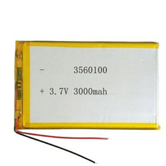 1 Cell Rechargeable Li Polymer Battery 3.7 V 3000mAh