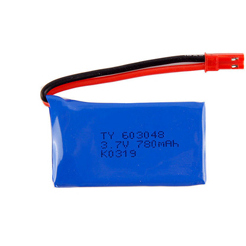 780mAh 3.7 V Helicopter Battery Pack , 20C Lithium Ion Polymer Rechargeable Battery