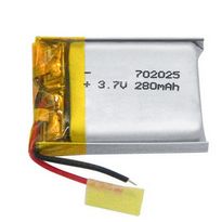 702025 3.7V 280mah Lithium Polymer Battery Pack Rechargeable Lipo Battery