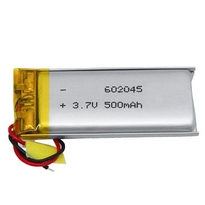 Ultra Thin Lithium Polymer Battery Pack , 602045 500mah Li Po 3.7 V Battery