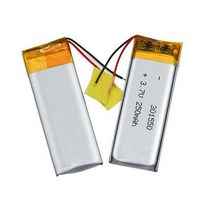 Lithium Polymer Battery 301550 250mAh Rechargeable 3.7V Lipo Battery Pack