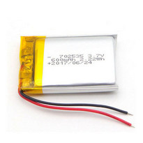 702535 3.7V Lipo Battery 600mAh Rechargeable Li ion Polymer Battery Pack